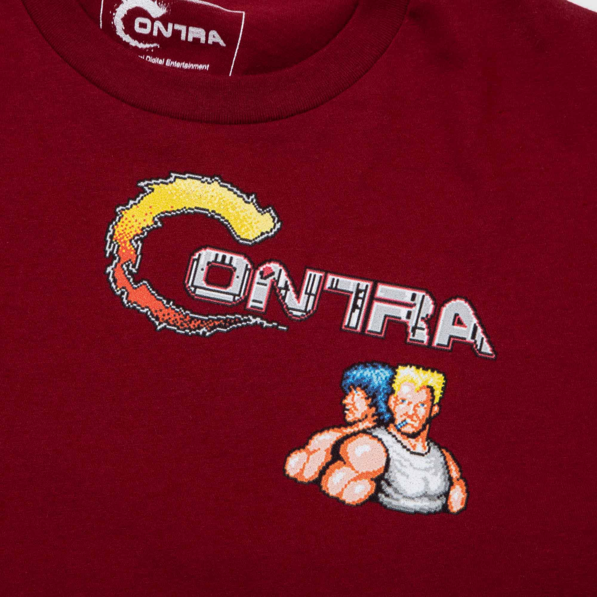 Contra Icons Maroon Tee – Graph Gaming